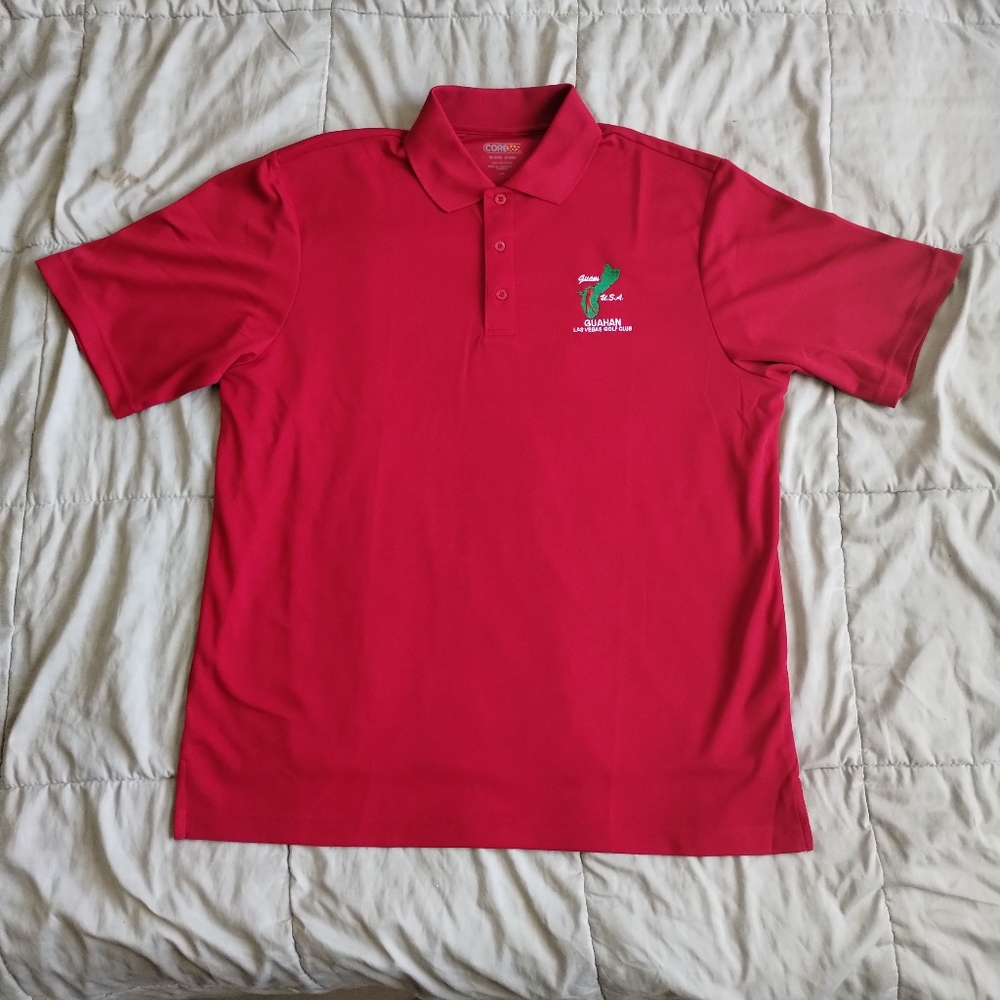 Guam Las Vegas Guahan Golf Club LARGE Golf Polo Hard to Find Print LARGE